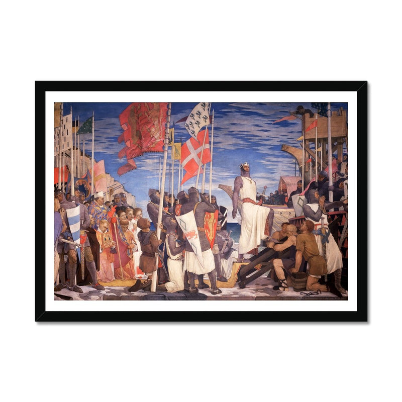 Richard I Leaving England for the Crusades Framed Print