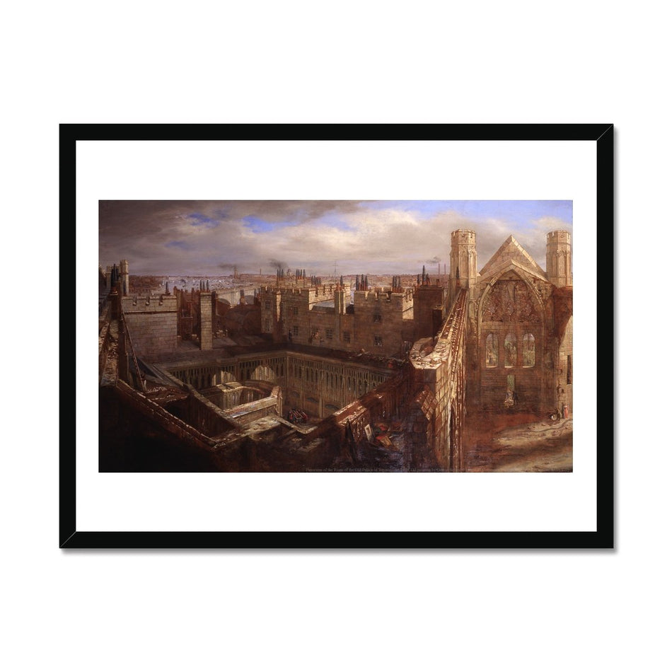 Ruins of the Old Palace of Westminster Framed Print featured image