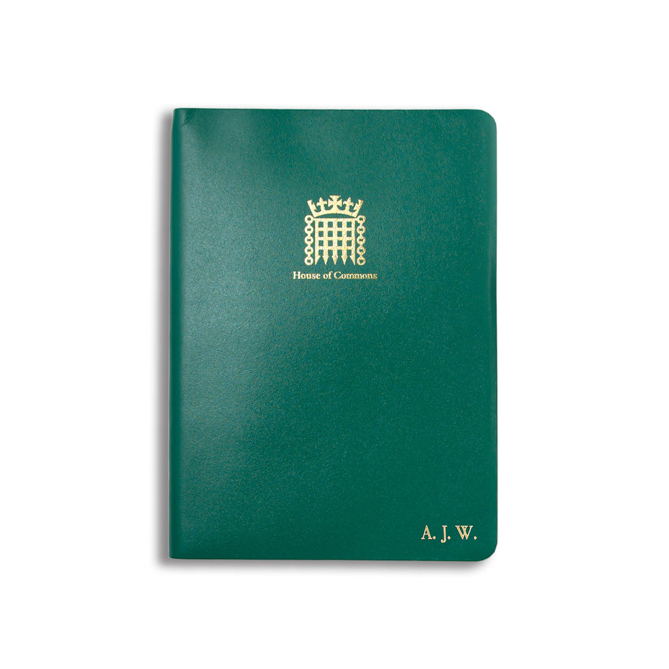 Personalised A5 House of Commons Leather Notebook featured image