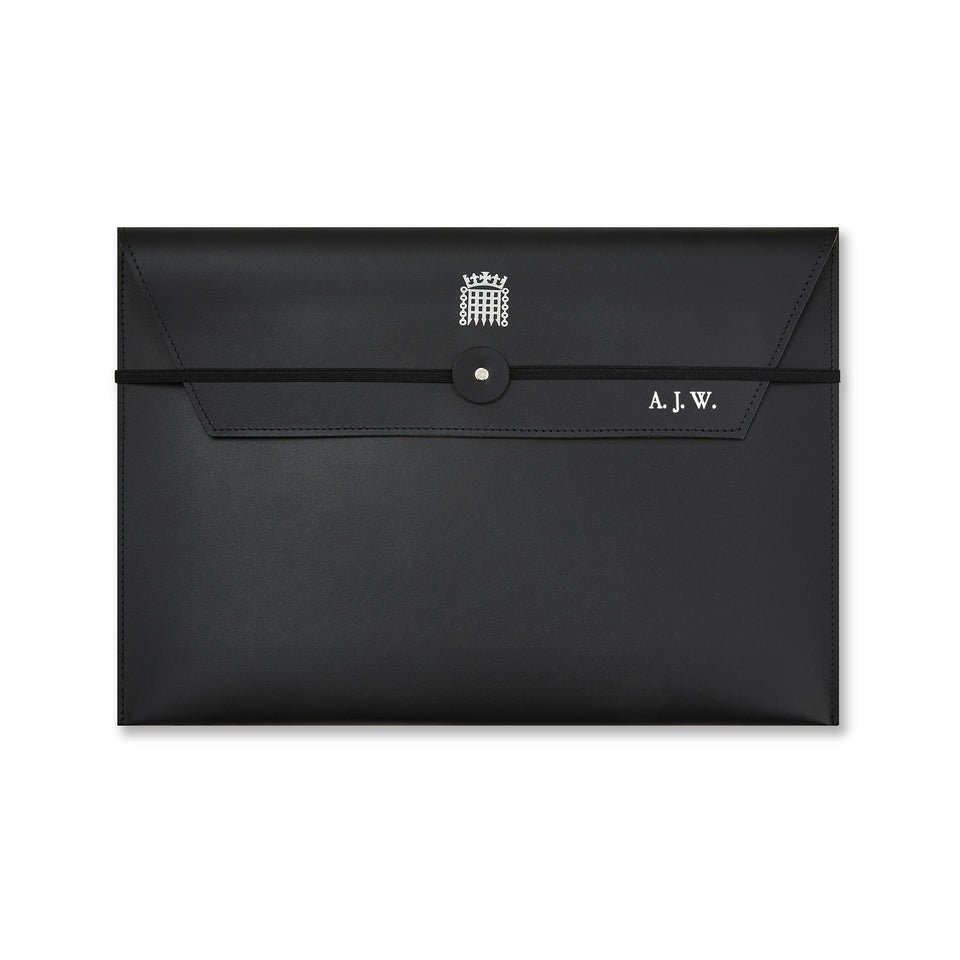 Personalised Black Leather Document Envelope featured image