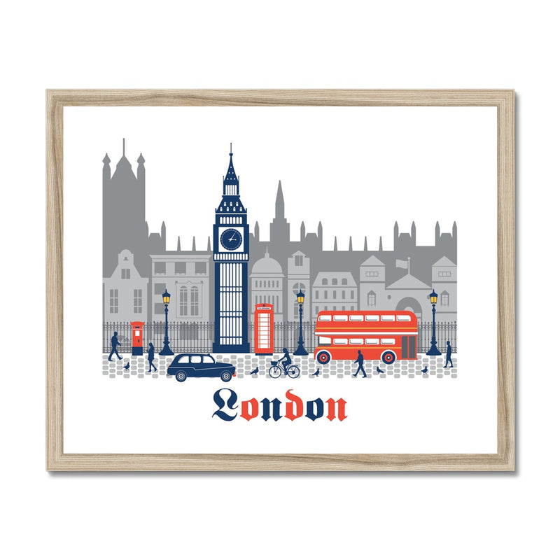 London Vector Framed Print