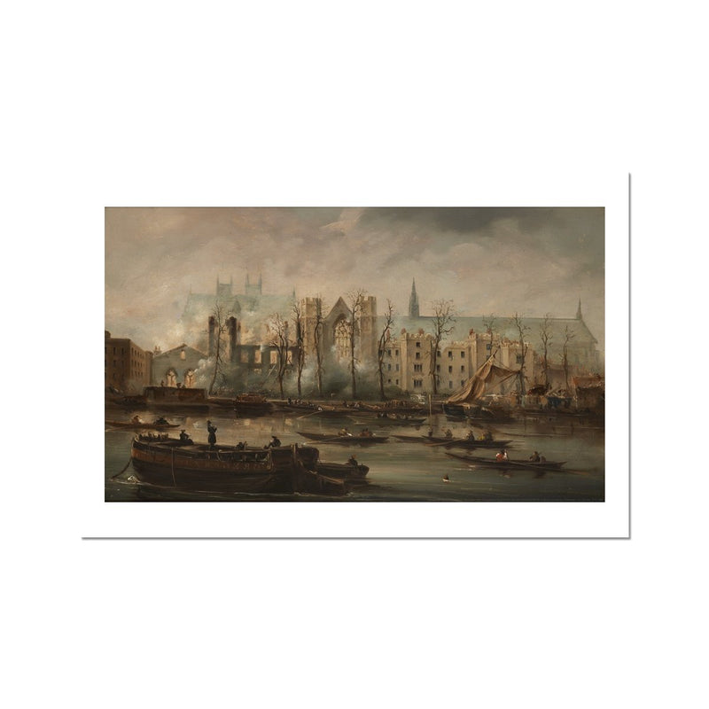 Burning of the Houses of Parliament Fine Art Print
