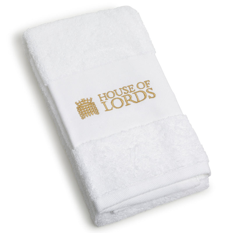House of Lords Embroidered White Towel