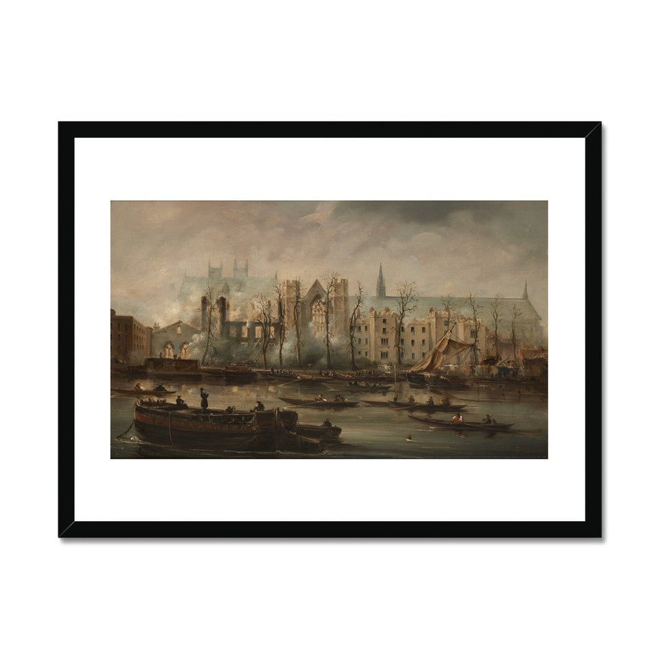 Burning of the Houses of Parliament Framed Print featured image
